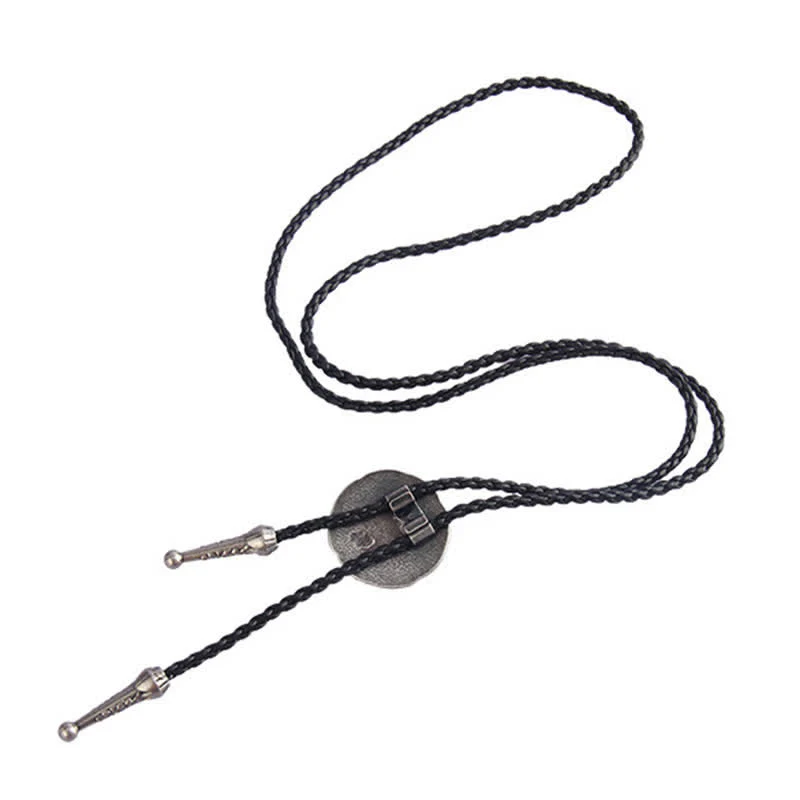 Viking Celtic Knot Round Pendant Bolo Tie - Image 5