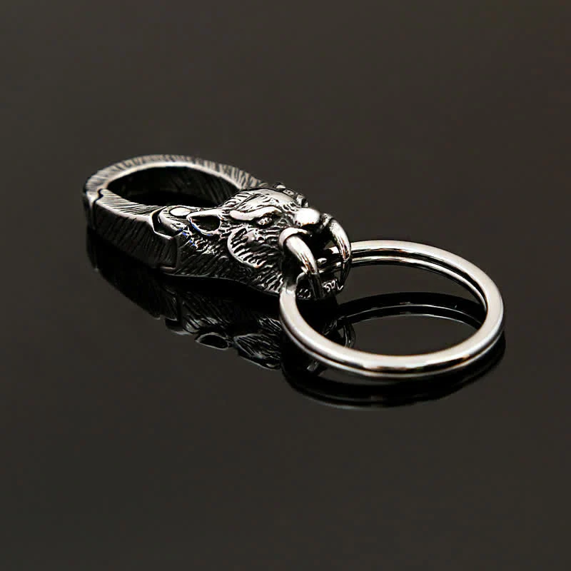Viking Stainless Steel Panther Head Keychain - Image 4