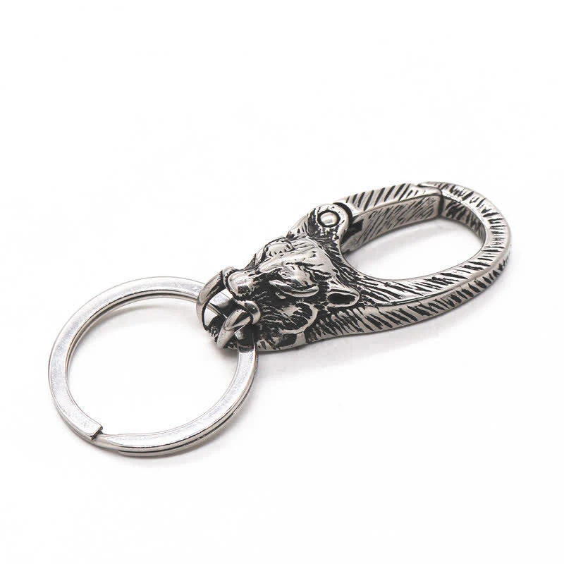Viking Stainless Steel Panther Head Keychain - Image 6
