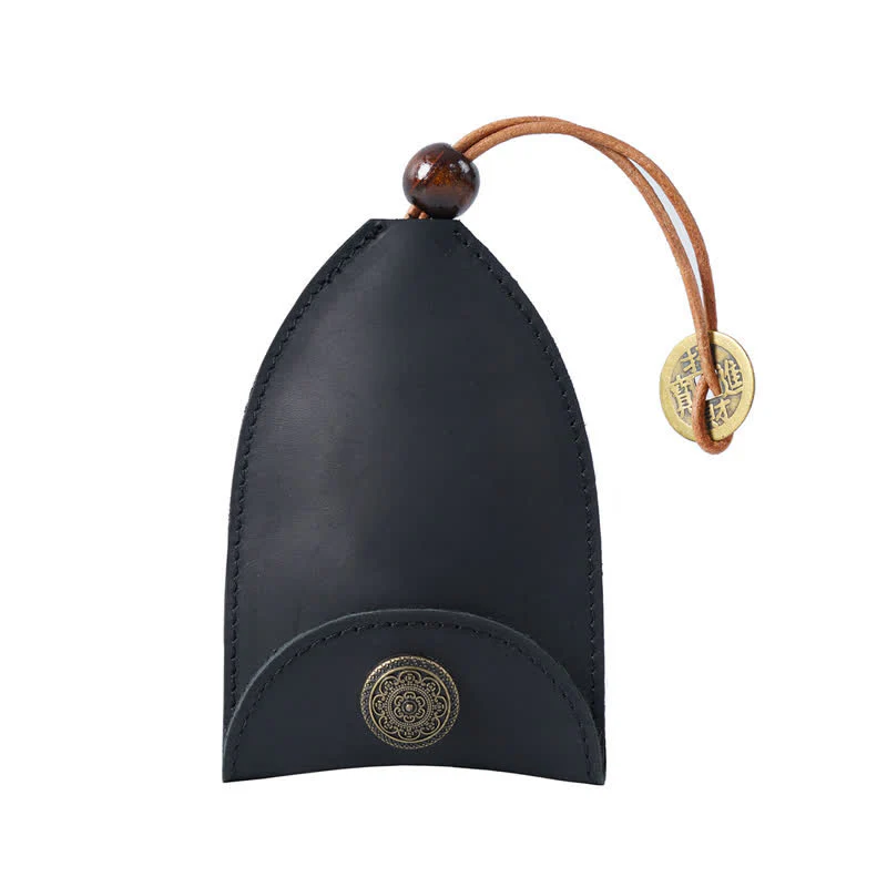 Vintage Coin Pull-out Smart Key Leather Key Case - Image 8
