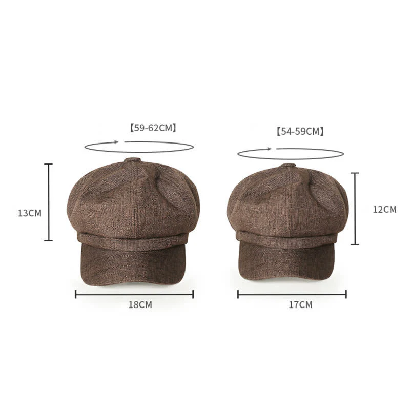 Vintage Octagonal Newsboy Breathable Beret Hat - Image 5