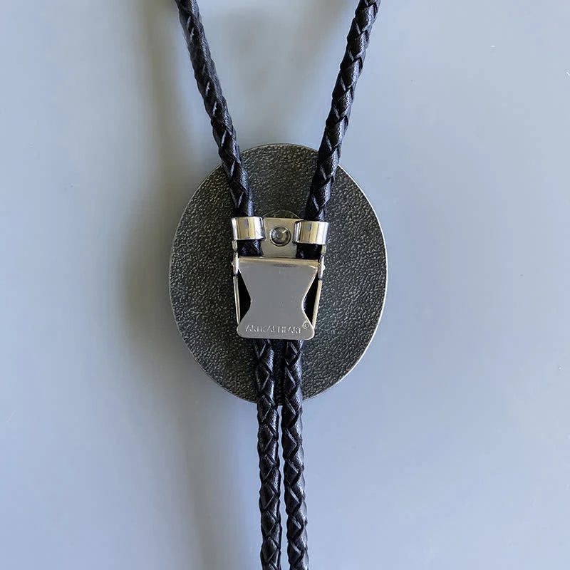 Vintage Ruby Western Indian Totem Bolo Tie - Image 5