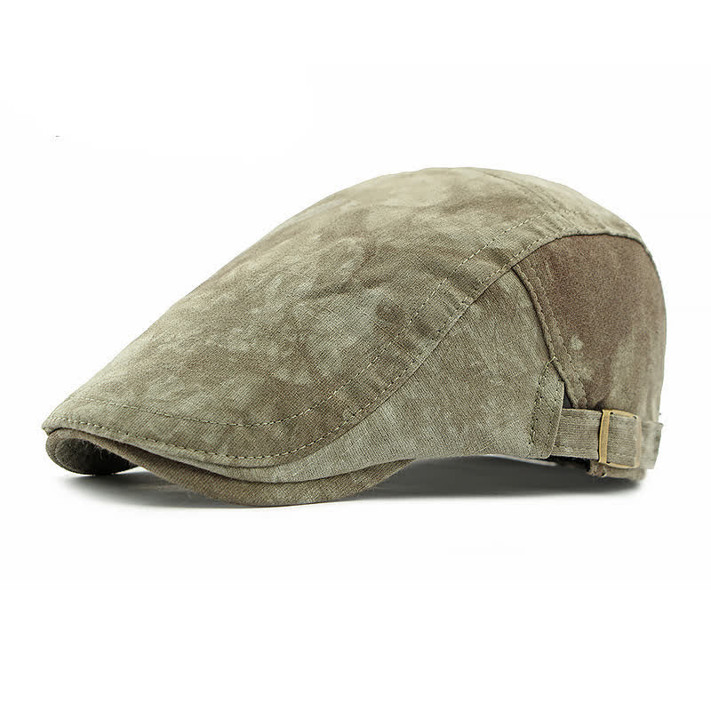 Vintage Style Tie-dyed Cotton Newsboy Beret Hat - Image 16