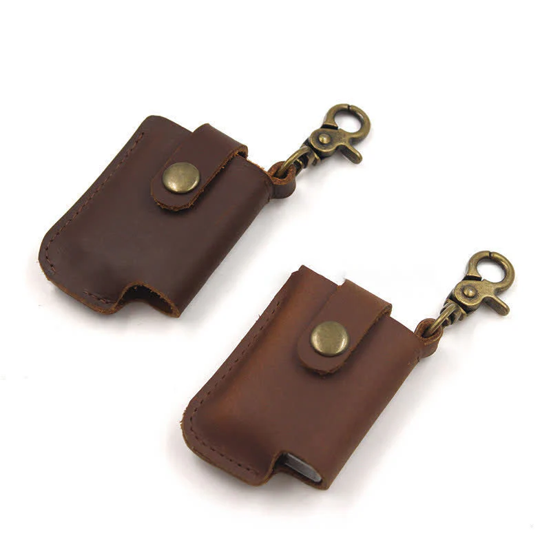 Vintage Waist Hanging Lighter Holder Leather Belt Bag - Image 7