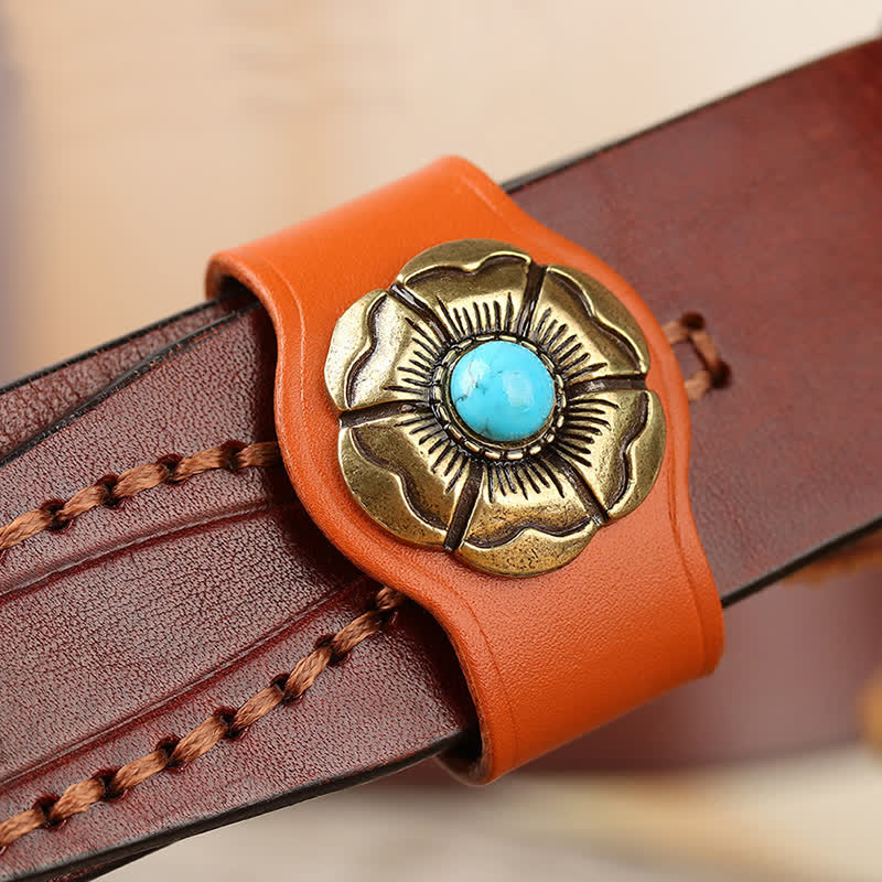 Waist Decoration Real Leather Belt Loop Fixing Ring - Image 14