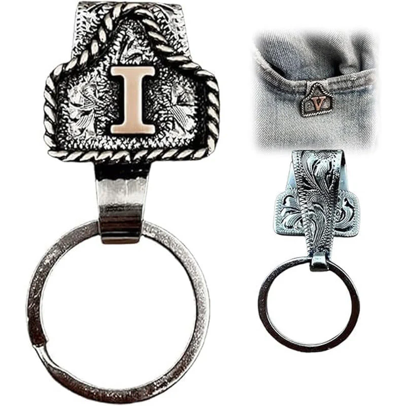 Western Cowboy Style Retro Letter Metal Keychain - Image 13
