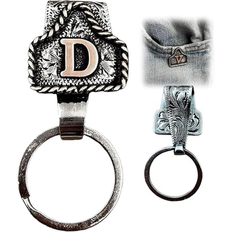 Western Cowboy Style Retro Letter Metal Keychain - Image 8