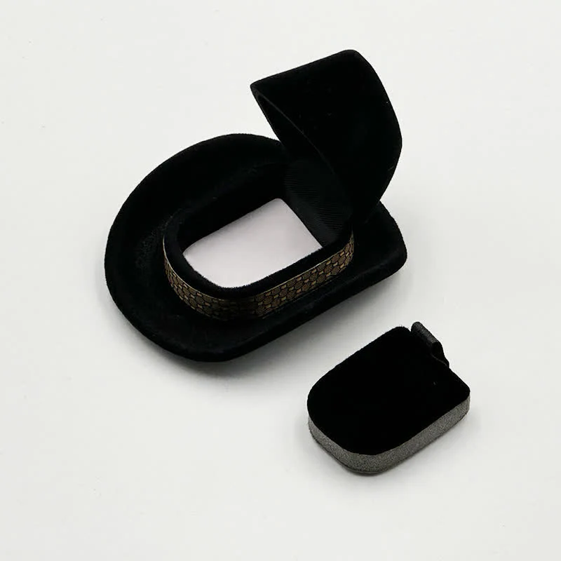 Western Cute Cowboy Hat Velvet Ring Box - Image 9