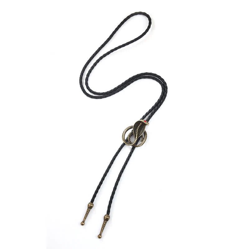 Western Punk Cobras Snake Bolo Tie - Image 3