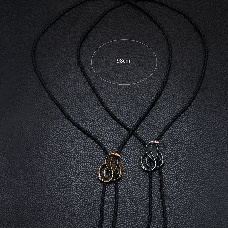 Western Punk Cobras Snake Bolo Tie - Image 5
