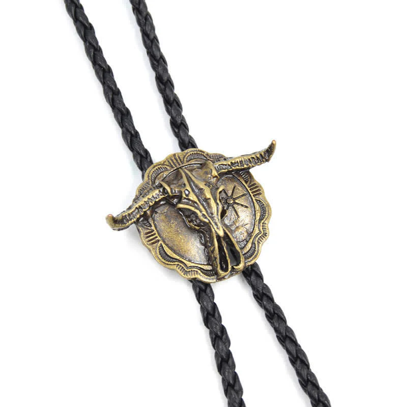 Wild Western Rodeo Bull Head Bolo Tie - Image 10