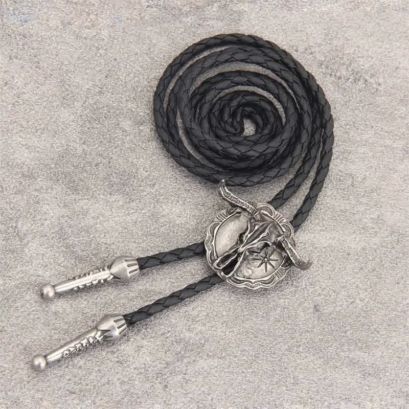 Wild Western Rodeo Bull Head Bolo Tie - Image 6