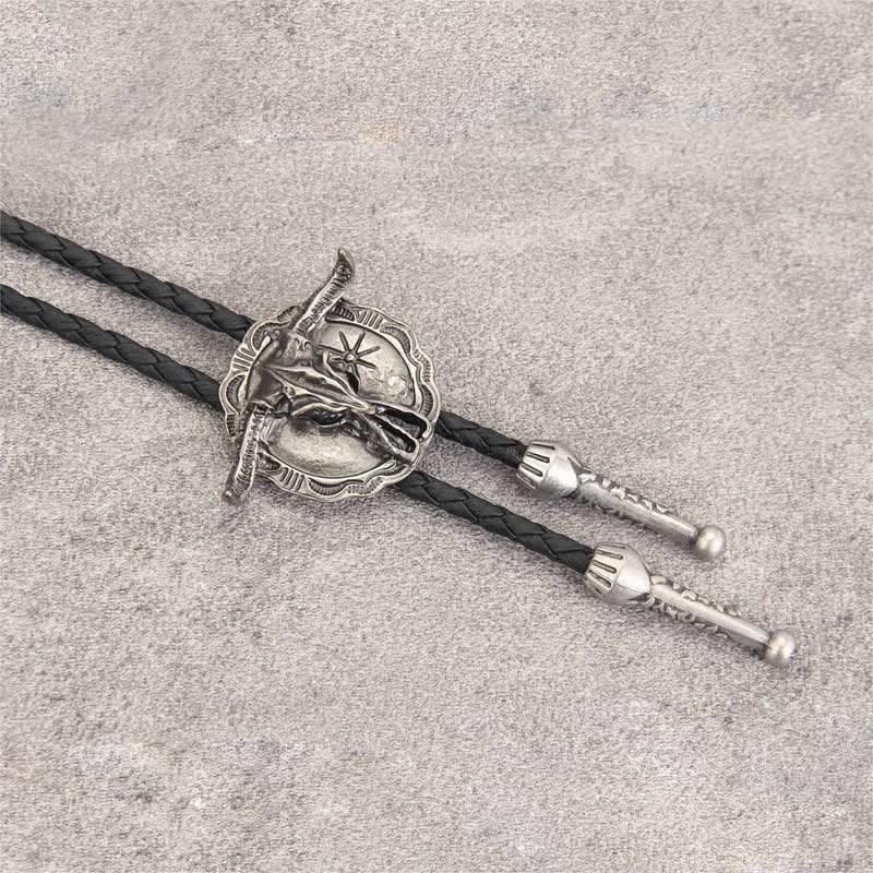 Wild Western Rodeo Bull Head Bolo Tie - Image 7