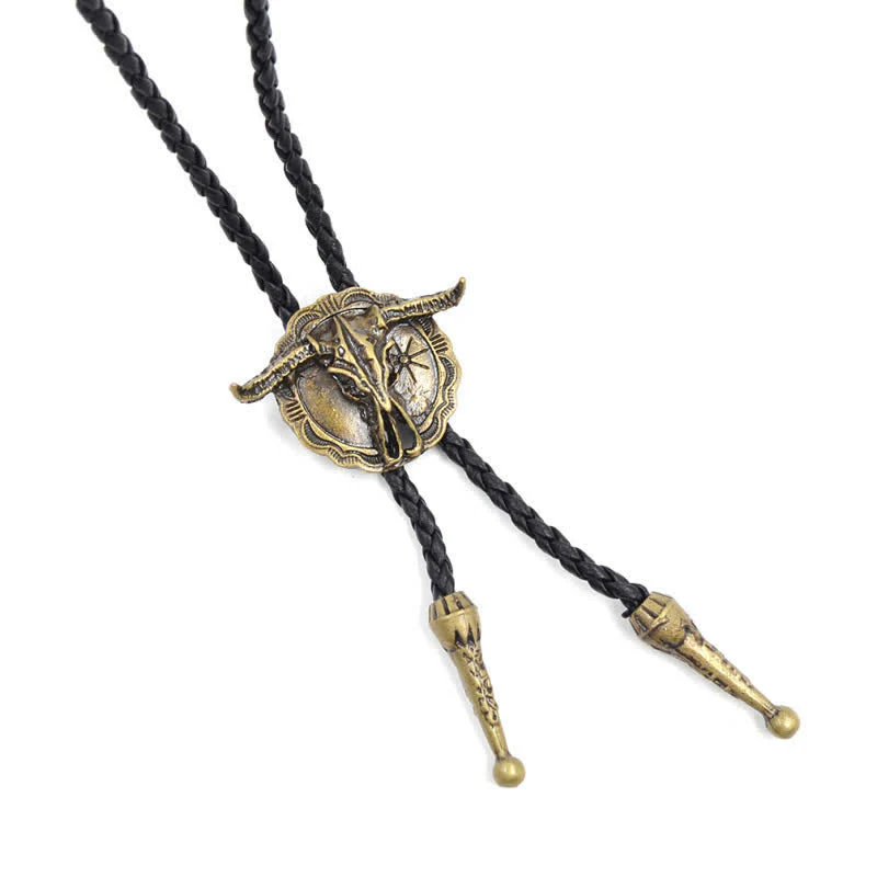 Wild Western Rodeo Bull Head Bolo Tie - Image 9