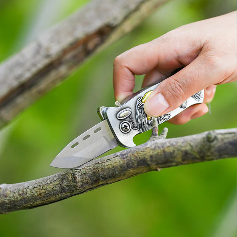 Windproof Metal Foldable Knife Jet Torch Refillable Butane Lighter - Image 5