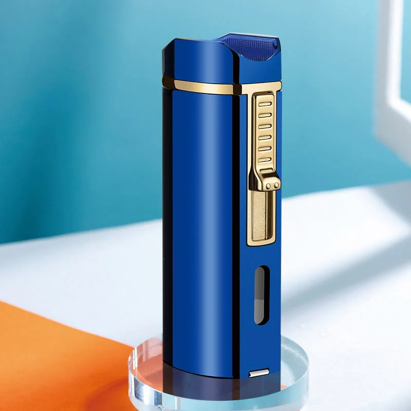 Windproof Triple Burner Lighter With Folding Cigar Cutter - Image 14
