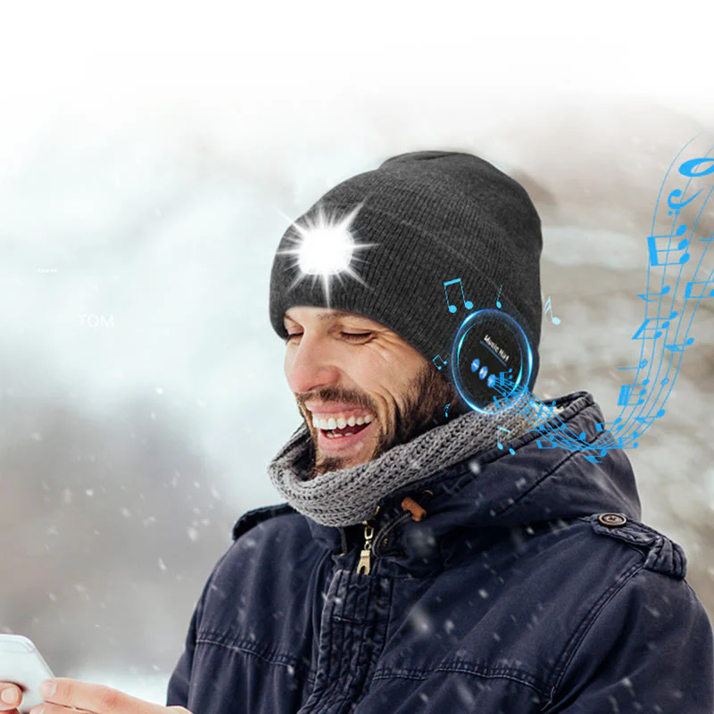 Winter Music & LED Lighting Bluetooth Beanie Hat - Image 2