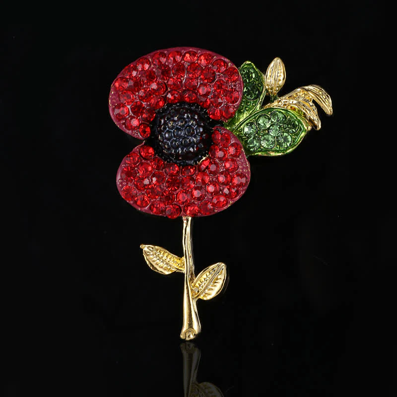 Women's Alive Poppy Safflower Brooch - Image 3