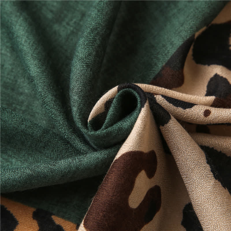 Women's Animal Leopard Printed Large Thin Scarf - Image 6