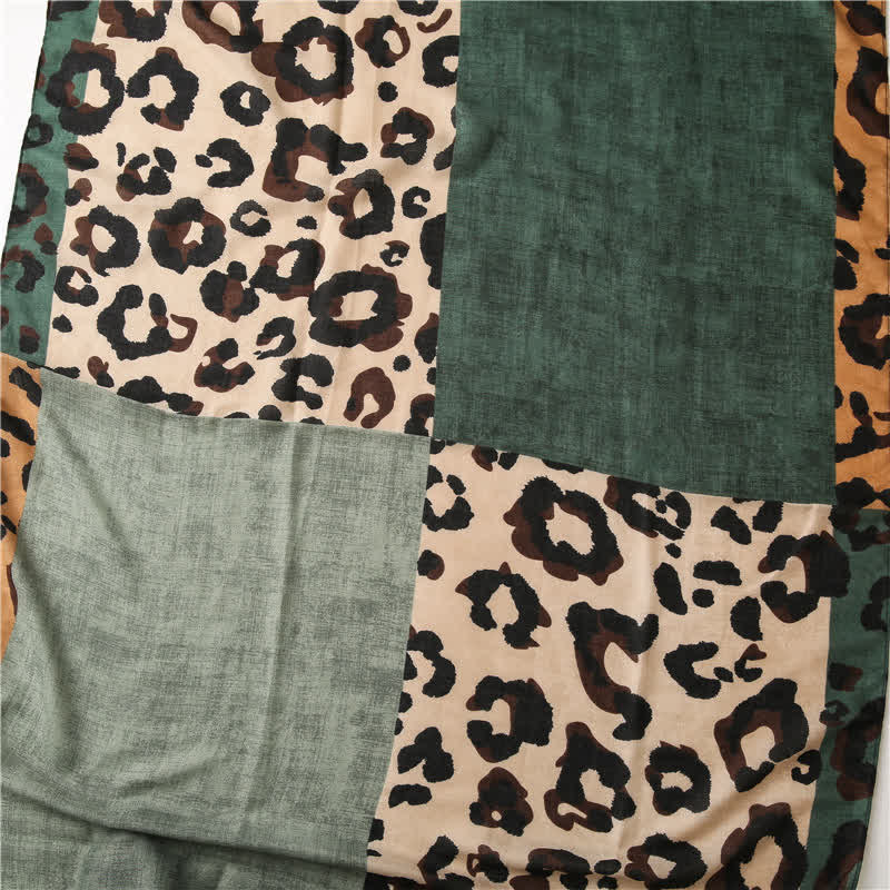 Women's Animal Leopard Printed Large Thin Scarf - Image 7
