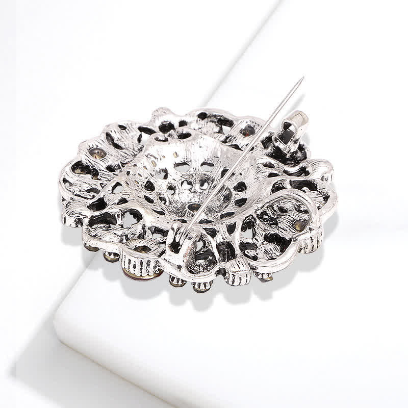 Women's Baroque Court Hollow Flower Brooch - Image 4