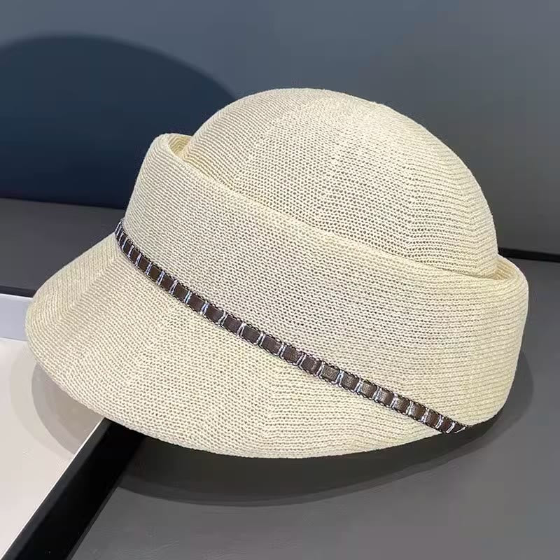 Women's Breathable Leather Webbing Decoration Equestrian Hat - Image 5