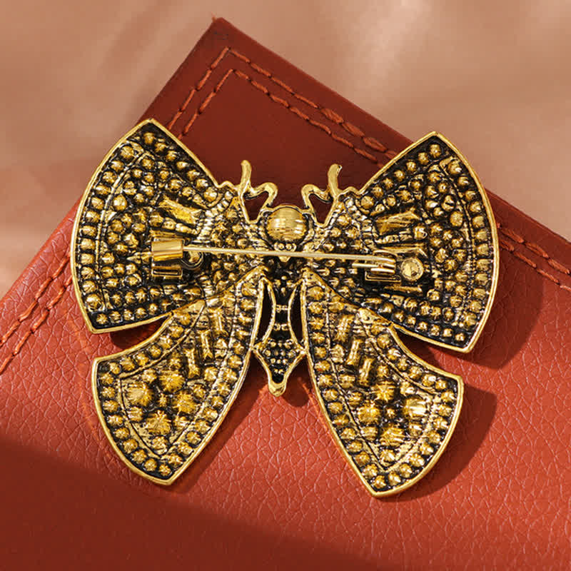 Women's Butterfly Art Decor Crystal Rhinestones Brooch - Image 5