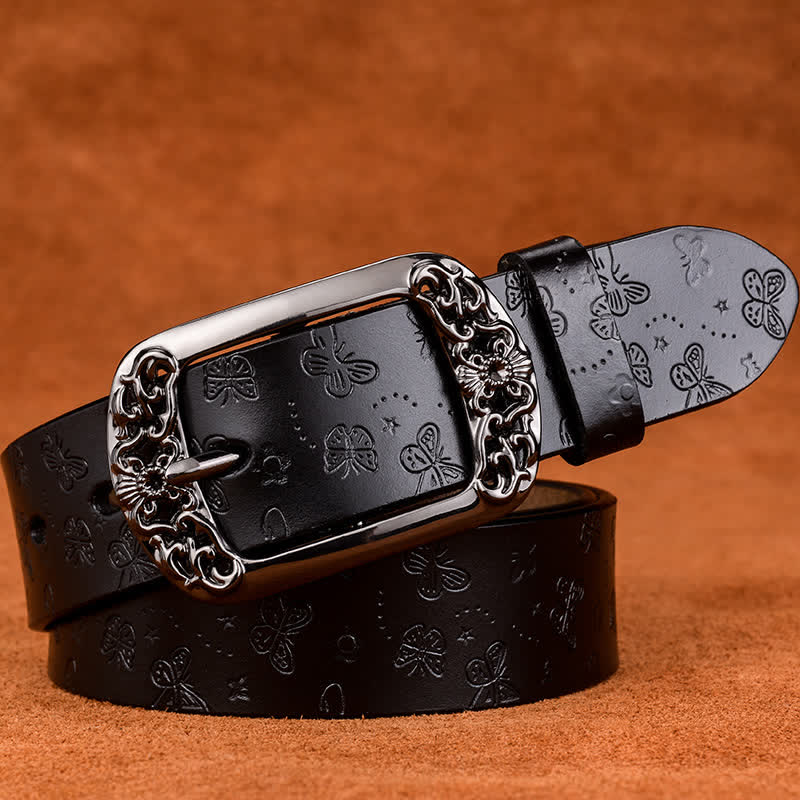 Women's Butterfly Emboss Luxury Stylish Leather Belt - Image 8