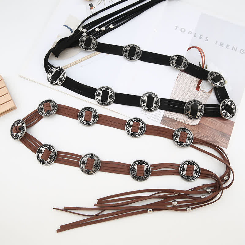 Women's Ethnic Cinch Bohemia Braided Waist Rope Belt - Image 2