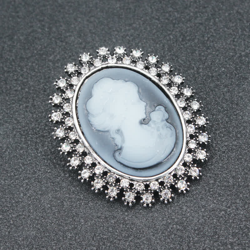 Women's Oval Cameo Beauty Victorian Brooch - Image 7