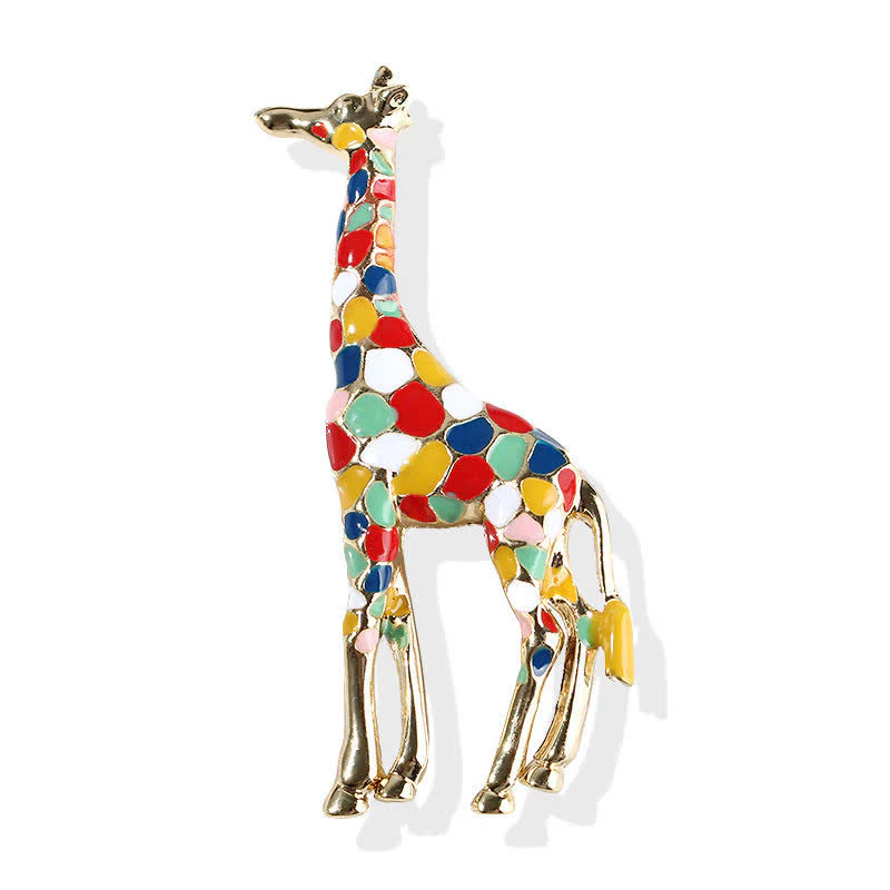 Women's Cartoon Glossy Enamel Giraffe Brooch - Image 3