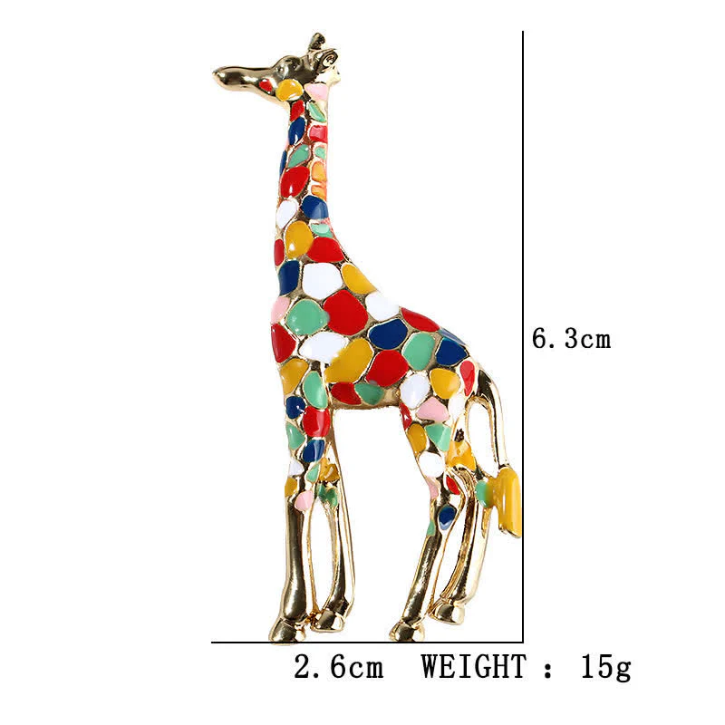 Women's Cartoon Glossy Enamel Giraffe Brooch - Image 6
