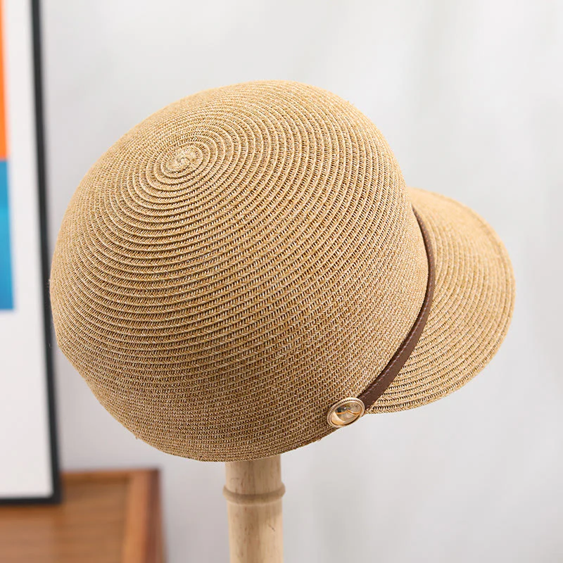 Women's Chic Belt Style Straw Equestrian Hat - Image 3