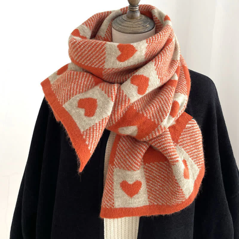 Women's Chunky Love Plaid Double-Sided Scarf - Image 14