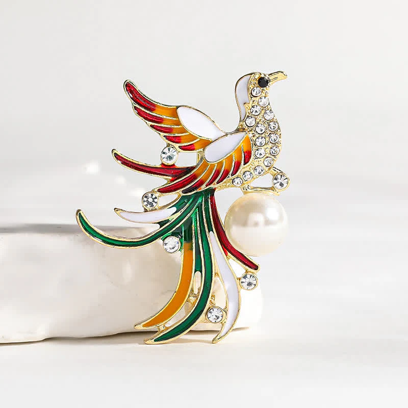 Women's Colourful Flying Phoenix Bird Brooch - Image 4