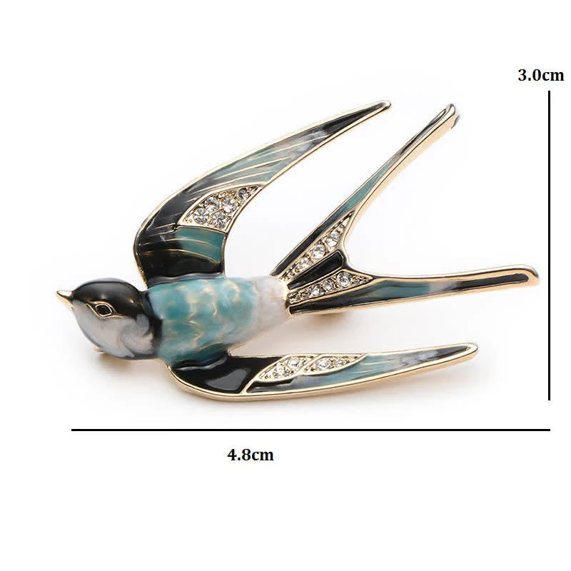 Women's Cute Enamel Swallow Brooch - Image 4