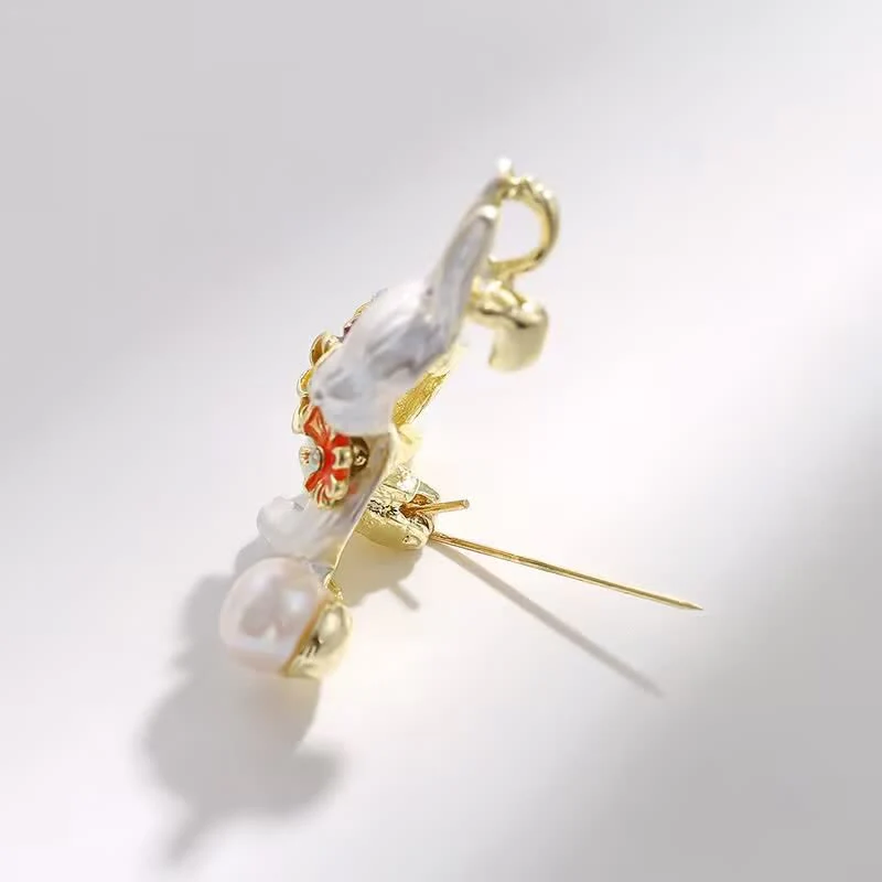 Women's Grazioso Peacock Fringe Brooch - Image 7