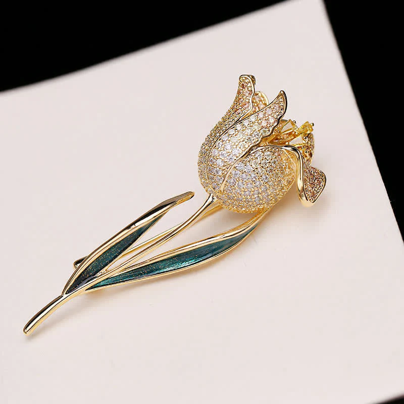 Women's Deep Love Tulip Brooch - Image 9