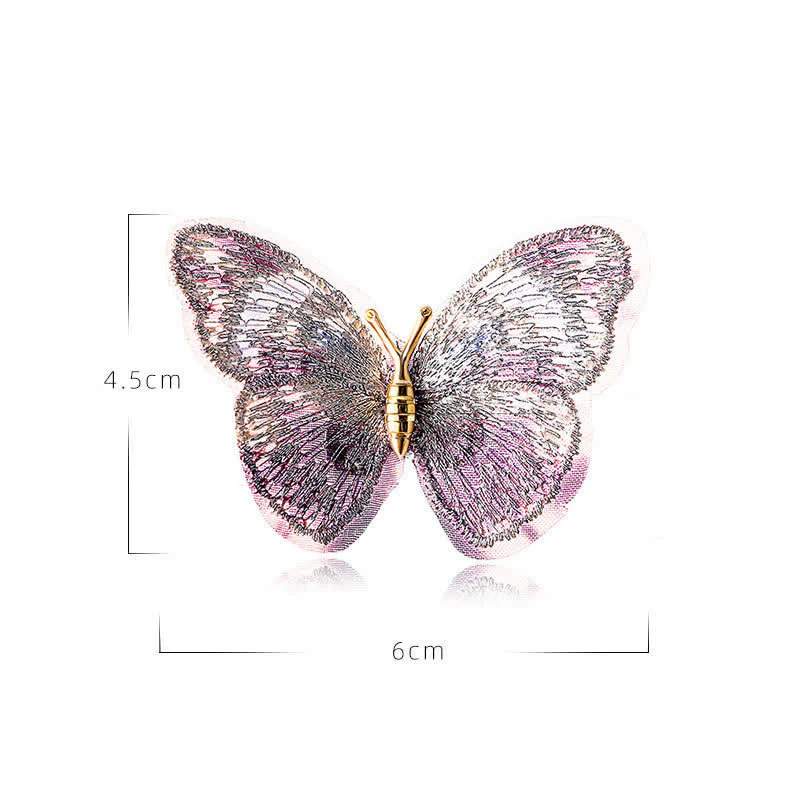 Women's Dreamy Embroidery Butterfly Brooch - Image 9