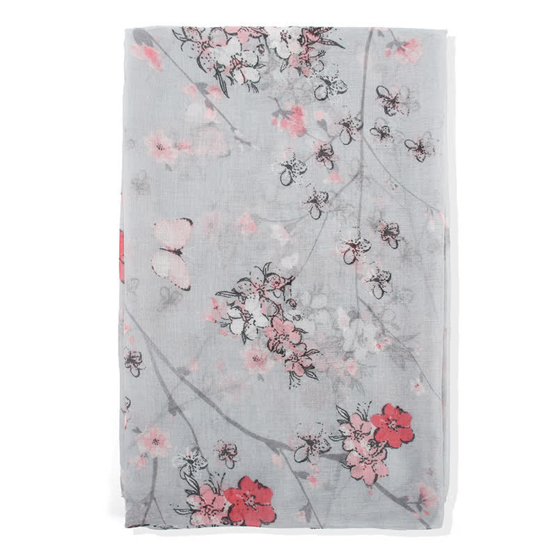 Women's Elegant Vibrant Floral Long Wrap Scarf - Image 10