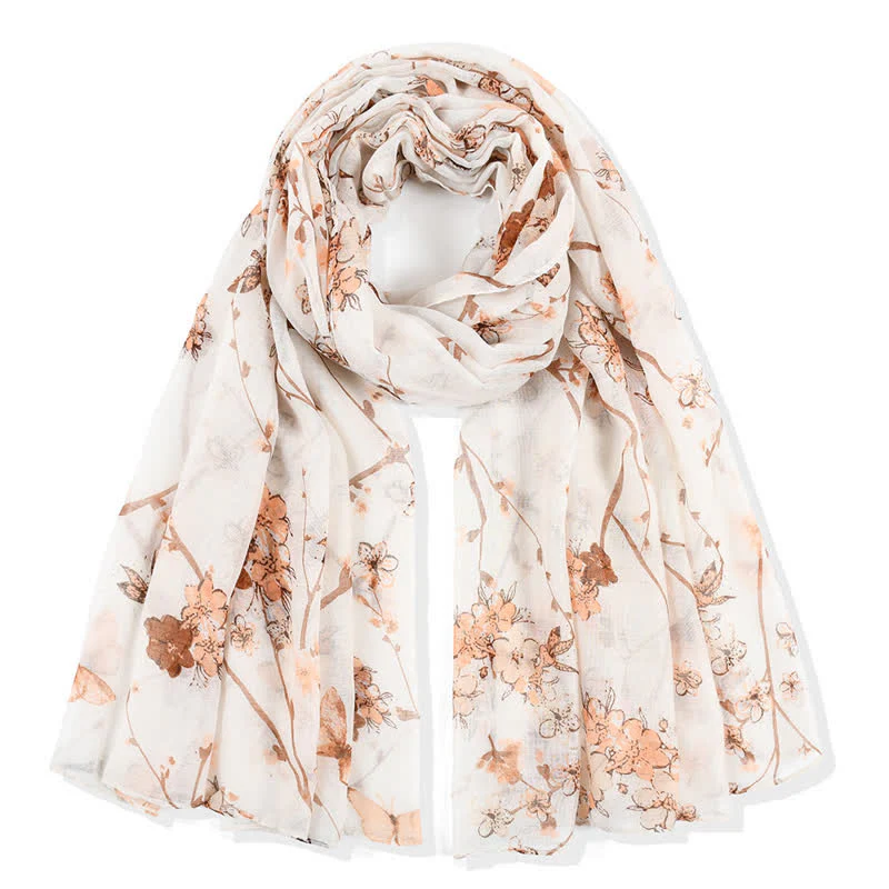 Women's Elegant Vibrant Floral Long Wrap Scarf - Image 16