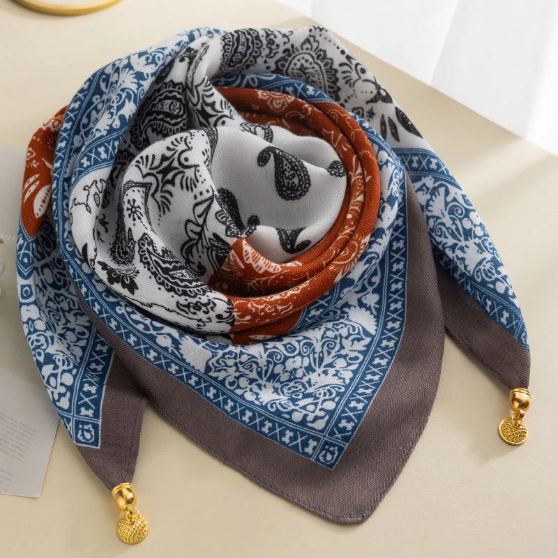 Women's Elegant Retro Rose Polka Dot Square Magnetic Cravat - Image 24