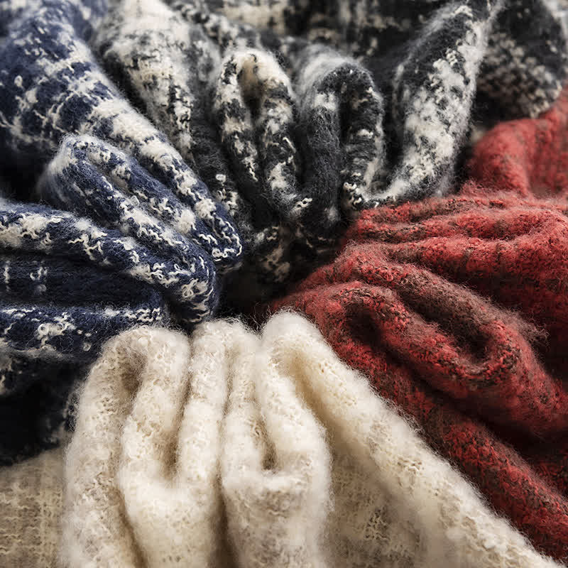 Women's Elegant Shawl Checkered Daily Scarf - Image 5