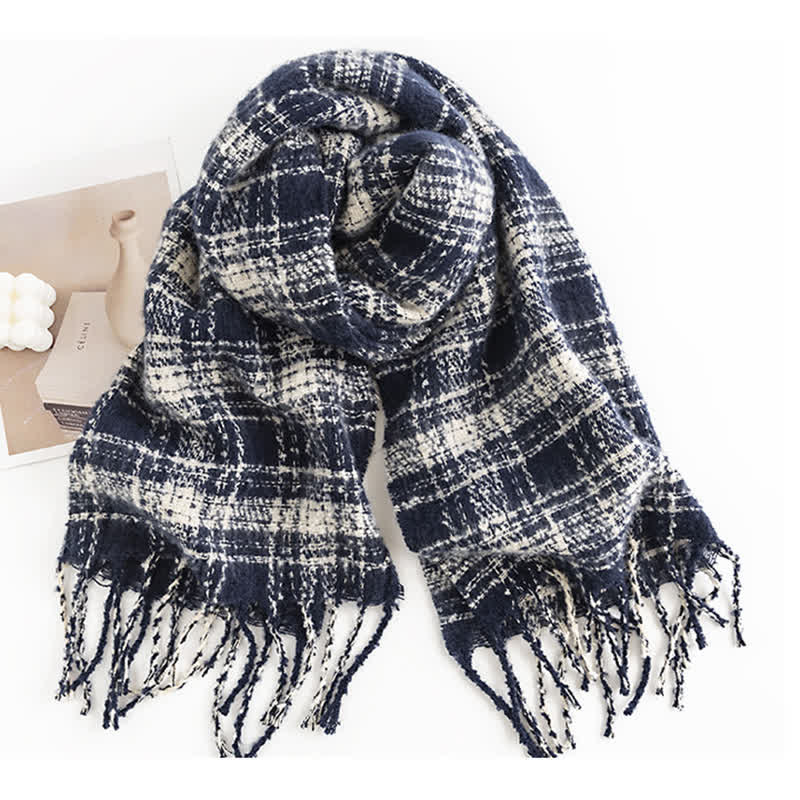 Women's Elegant Shawl Checkered Daily Scarf - Image 7
