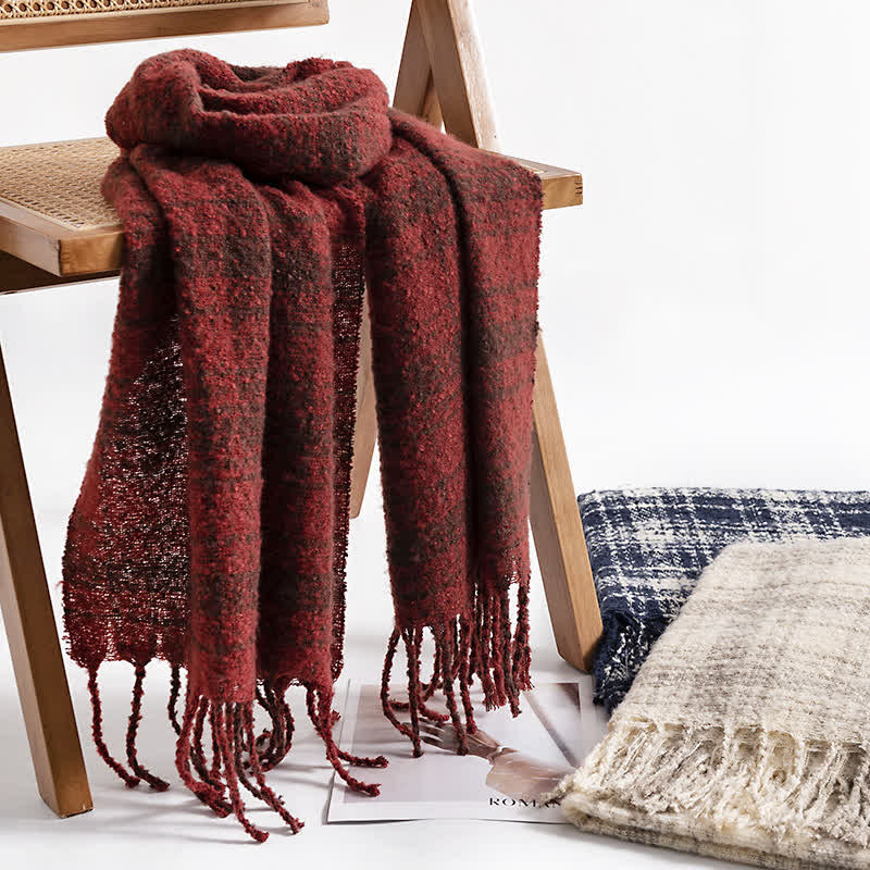 Women's Elegant Shawl Checkered Daily Scarf - Image 9