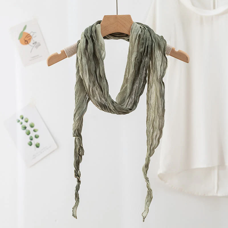 Women's Fashion Tie-Dye Creased Thin Long Scarf - Image 20