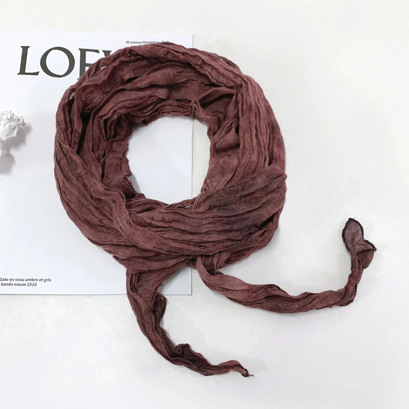 Women's Fashion Tie-Dye Creased Thin Long Scarf - Image 5