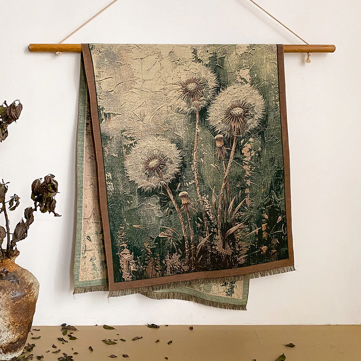 Women's Floral Print Fringed Shawl Scarf - Image 27