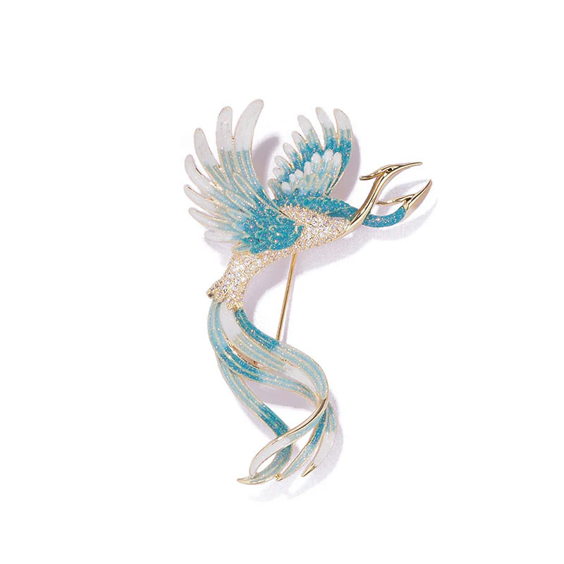 Women's Flying Two Headed Phoenix Brooch - Image 4