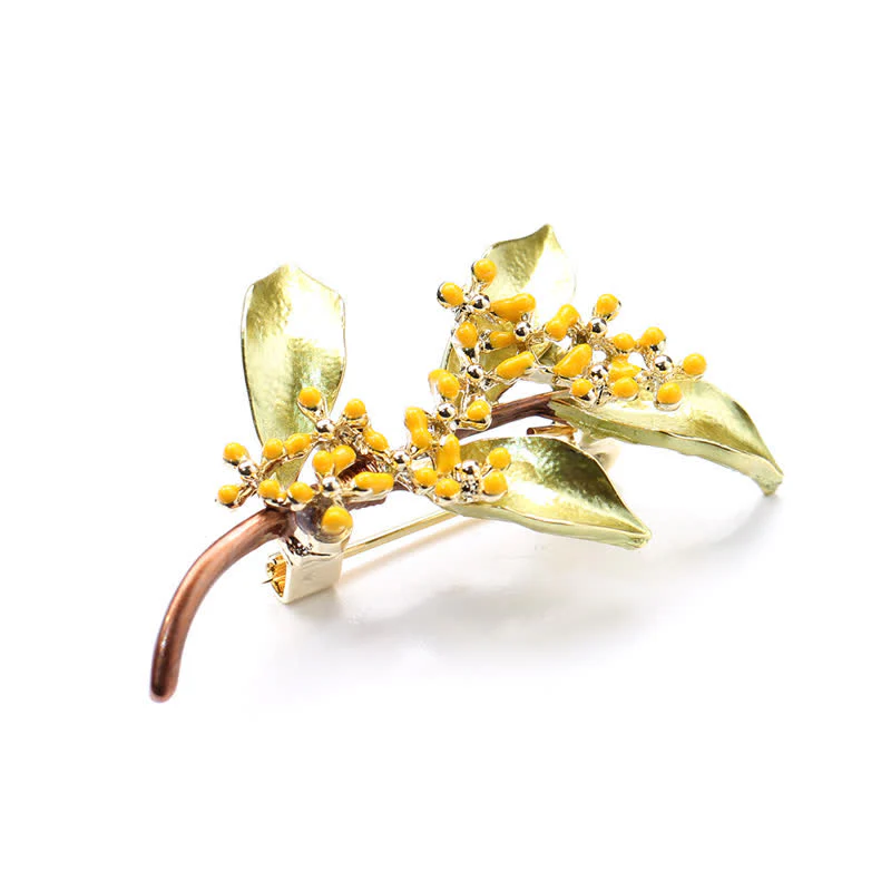 Women's Fragrans Leaves Branch Brooch - Image 7